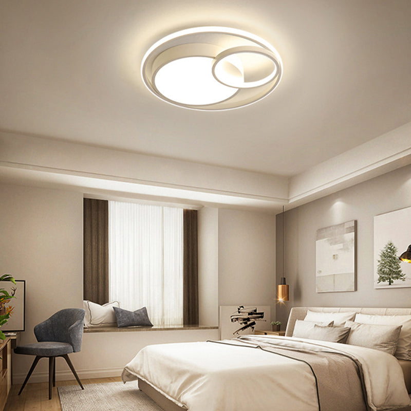 Metal Circular Close to Ceiling Lighting Modern LED Ceiling Lighting for Bedroom