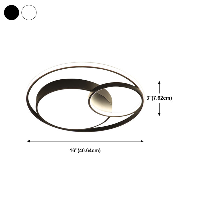 Metal Circular Close to Ceiling Lighting Modern LED Ceiling Lighting for Bedroom