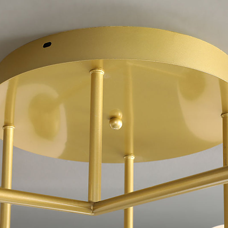 Sputnik Semi Flush Ceiling Light Modern Glass Living Room Semi Flush Mount