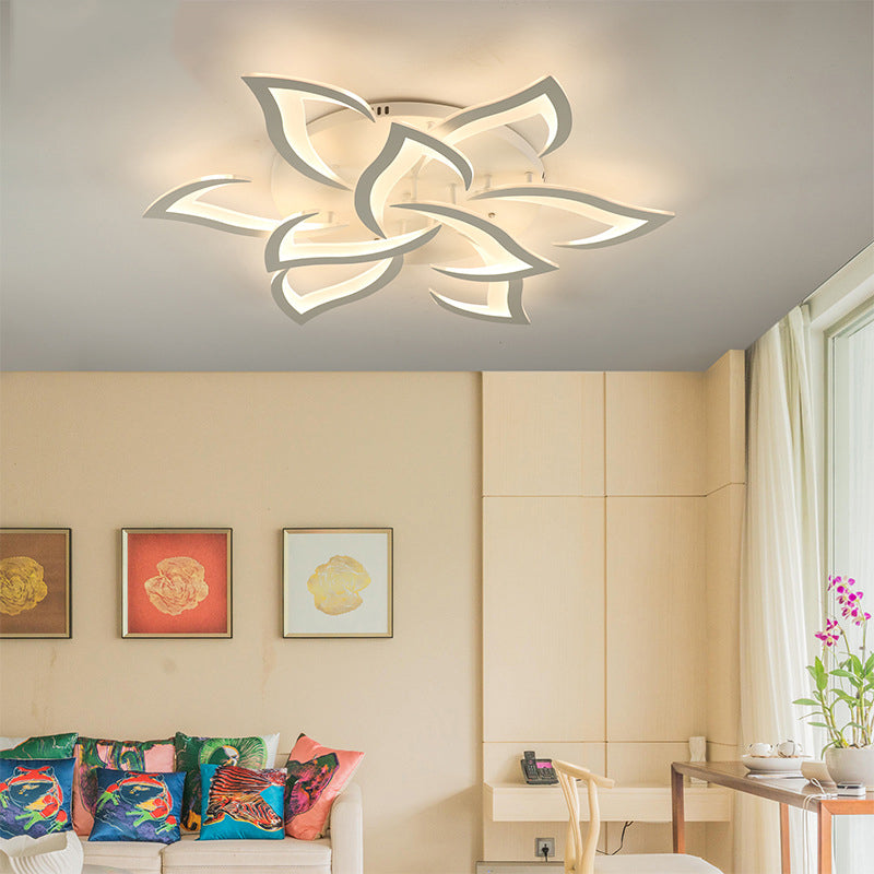 Flower Metal Ceiling Mounted Lamp Fixture Nordic LED White Ceiling Light Fixture