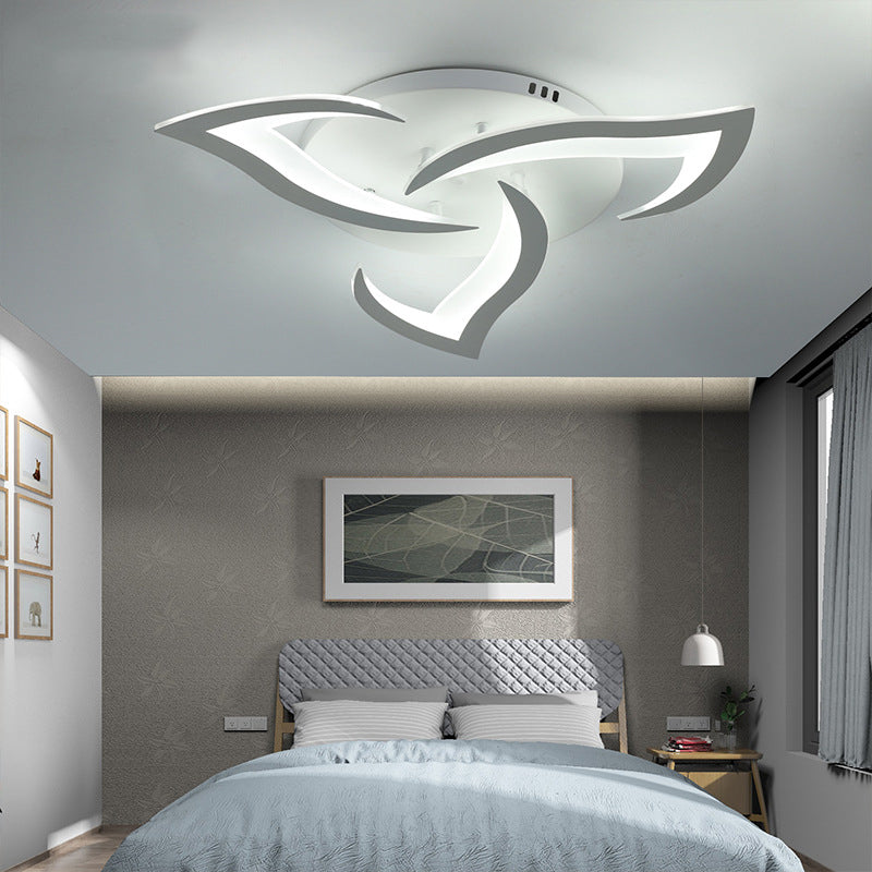 Flower Metal Ceiling Mounted Lamp Fixture Nordic LED White Ceiling Light Fixture