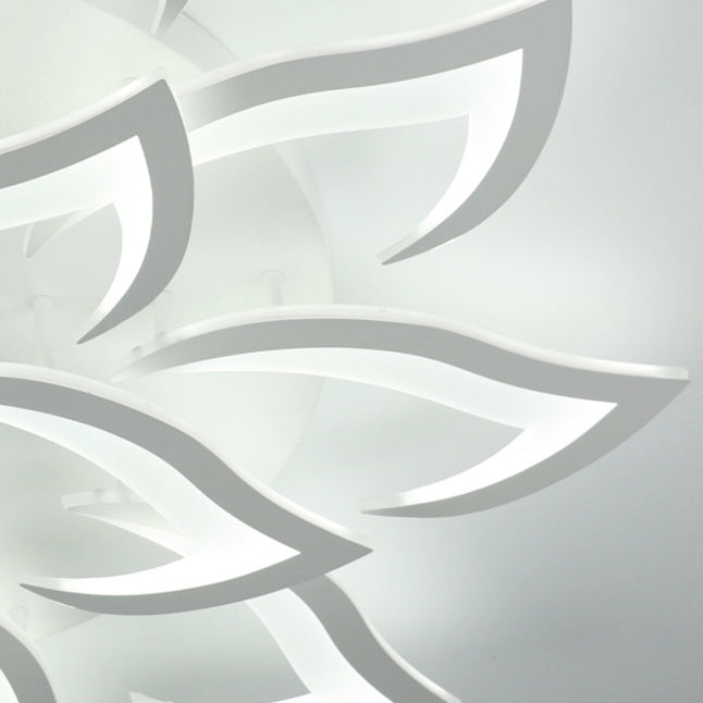 Flower Metal Ceiling Mounted Lamp Fixture Nordic LED White Ceiling Light Fixture