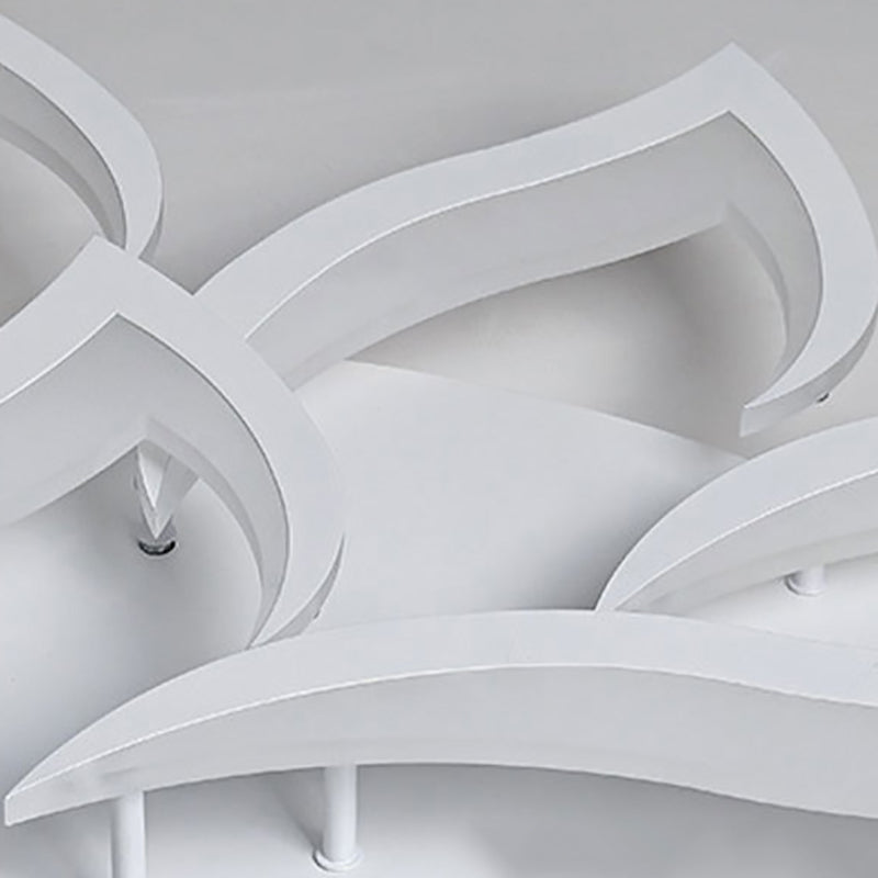 Flower Metal Ceiling Mounted Lamp Fixture Nordic LED White Ceiling Light Fixture