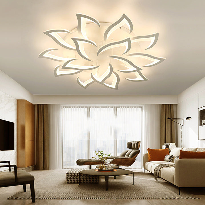 Flower Metal Ceiling Mounted Lamp Fixture Nordic LED White Ceiling Light Fixture