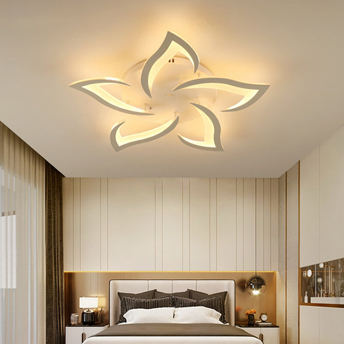 Flower Metal Ceiling Mounted Lamp Fixture Nordic LED White Ceiling Light Fixture