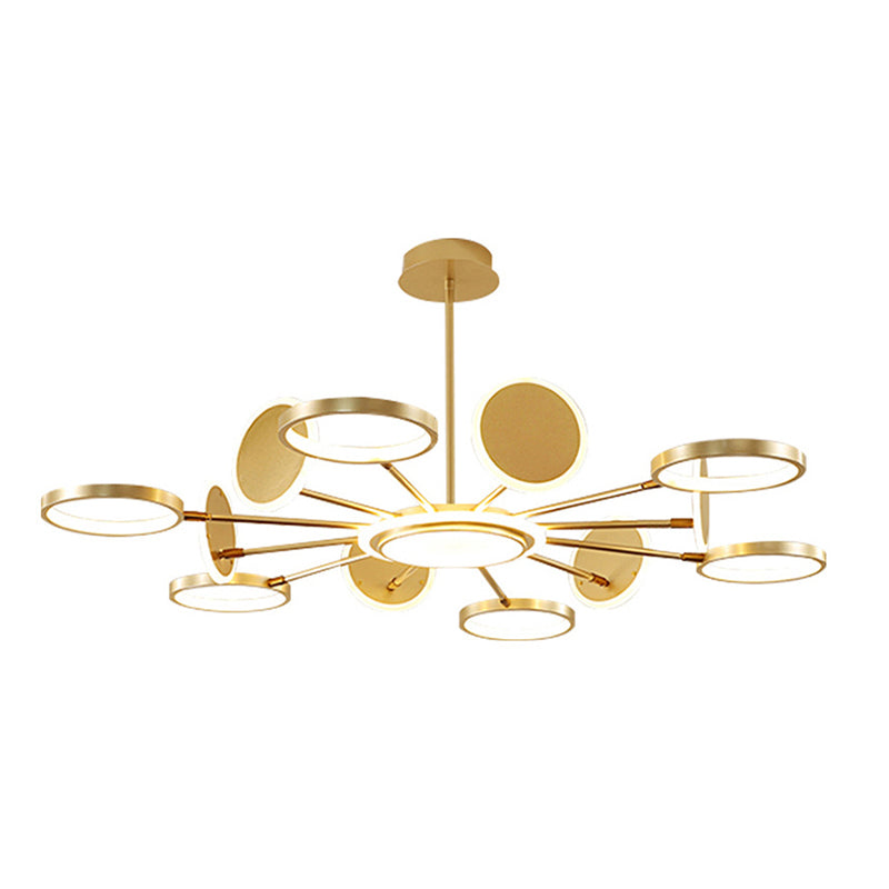 Metal Rings Ceiling Chandelier Minimalist Style LED Chandelier Light Fixture