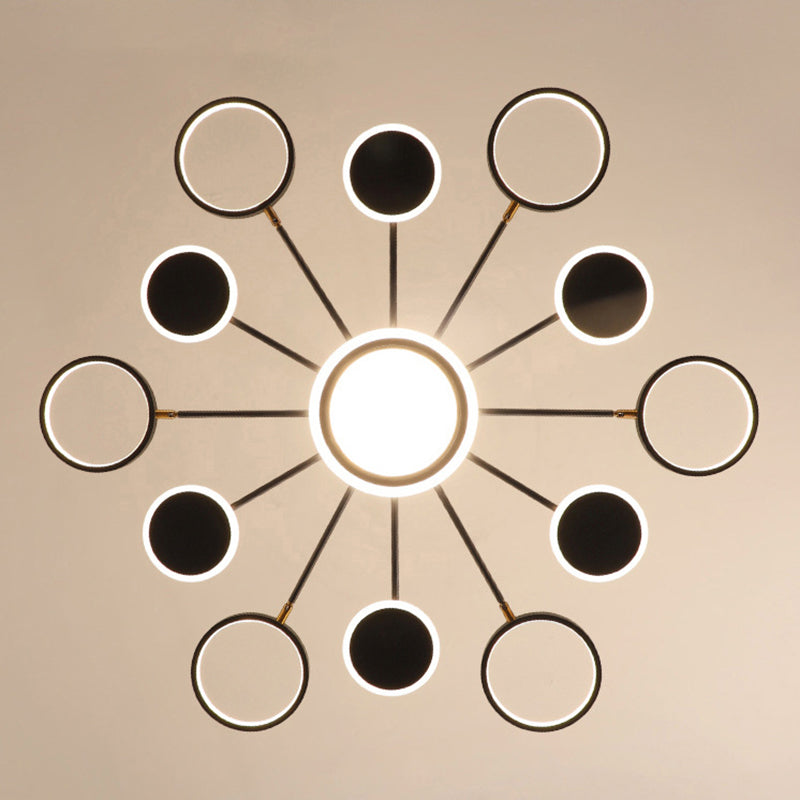 Metal Rings Ceiling Chandelier Minimalist Style LED Chandelier Light Fixture