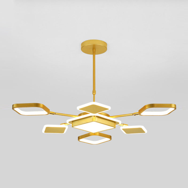 Sputnik Living Room Pendant Chandelier Metal LED Modern Hanging Chandelier