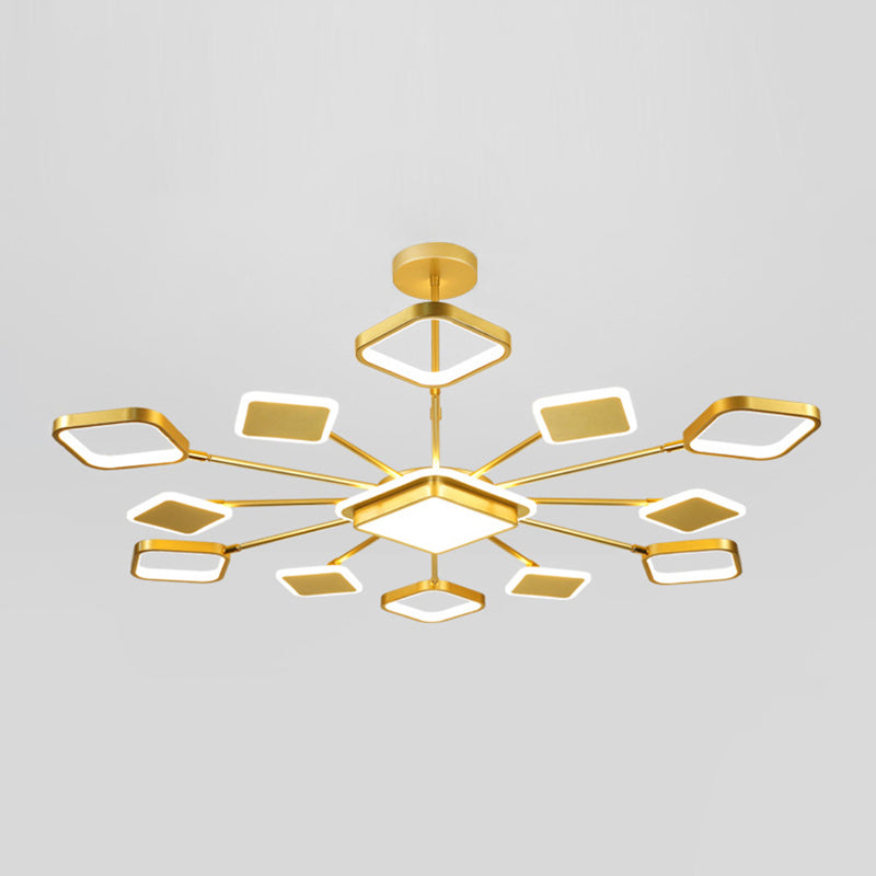 Sputnik Living Room Pendant Chandelier Metal LED Modern Hanging Chandelier