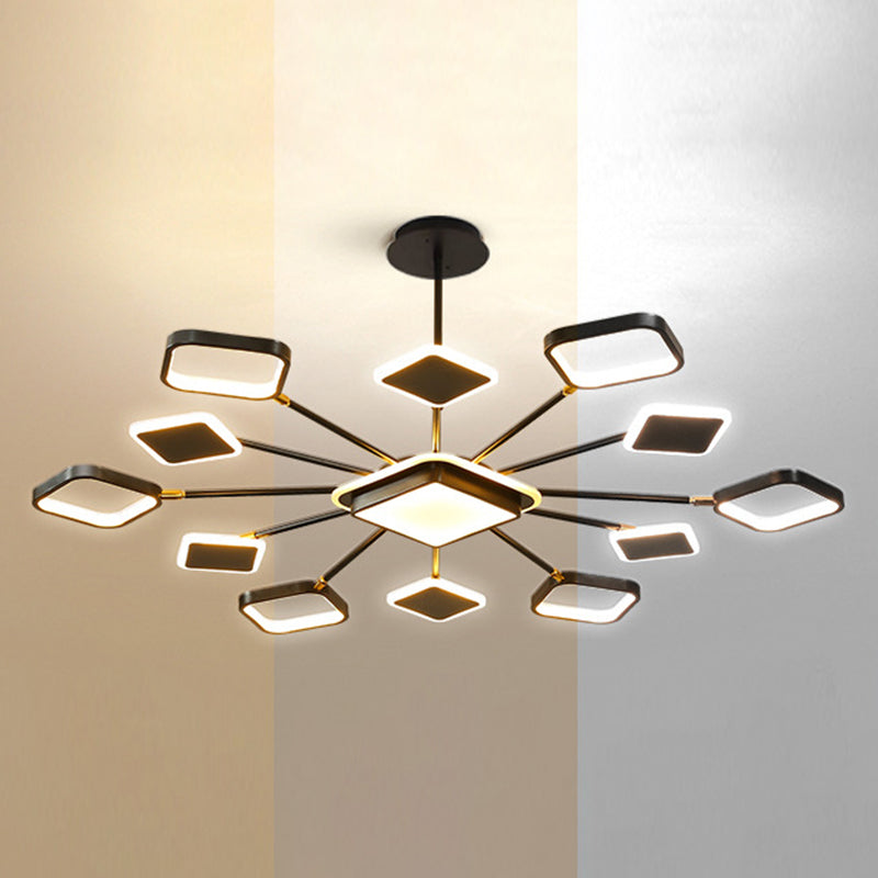 Sputnik Living Room Pendant Chandelier Metal LED Modern Hanging Chandelier