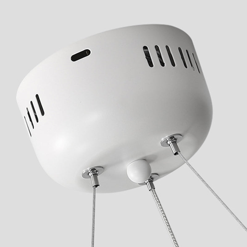 Circle Metal Ceiling Hanging Light Nordic Style LED White Ceiling Pendant Light