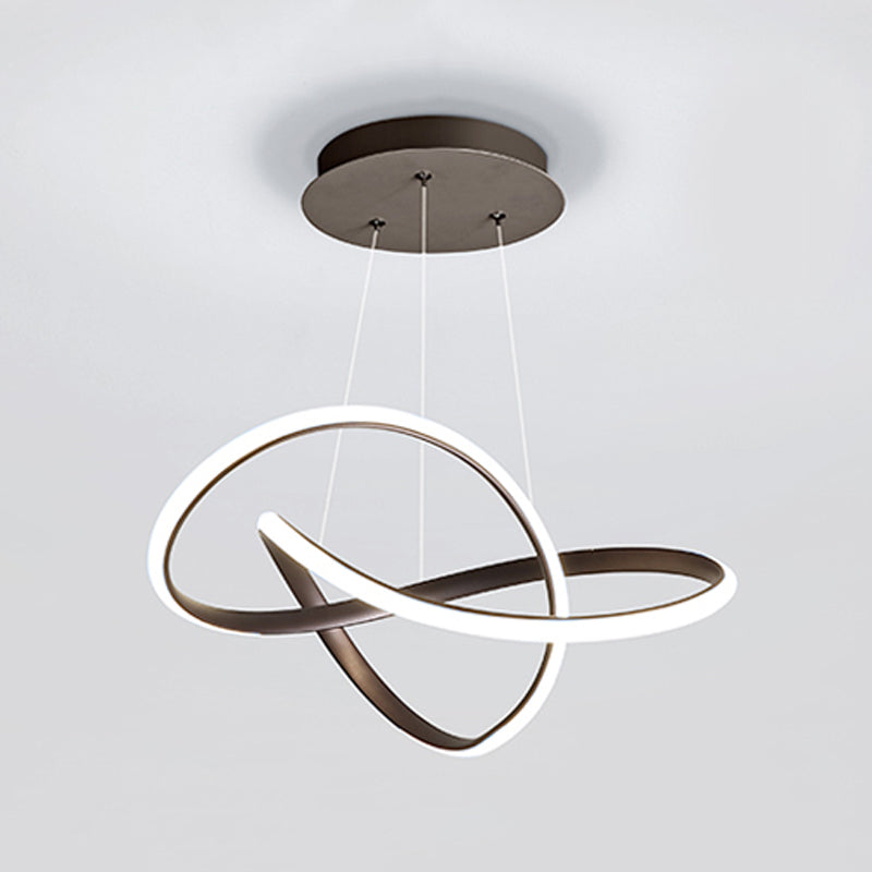 Twist Pendant Lighting Fixture Minimalist Style LED Metal Hanging Light Kit