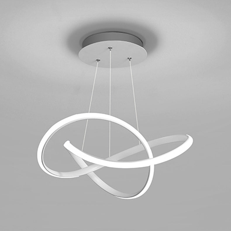 Twist Pendant Lighting Fixture Minimalist Style LED Metal Hanging Light Kit
