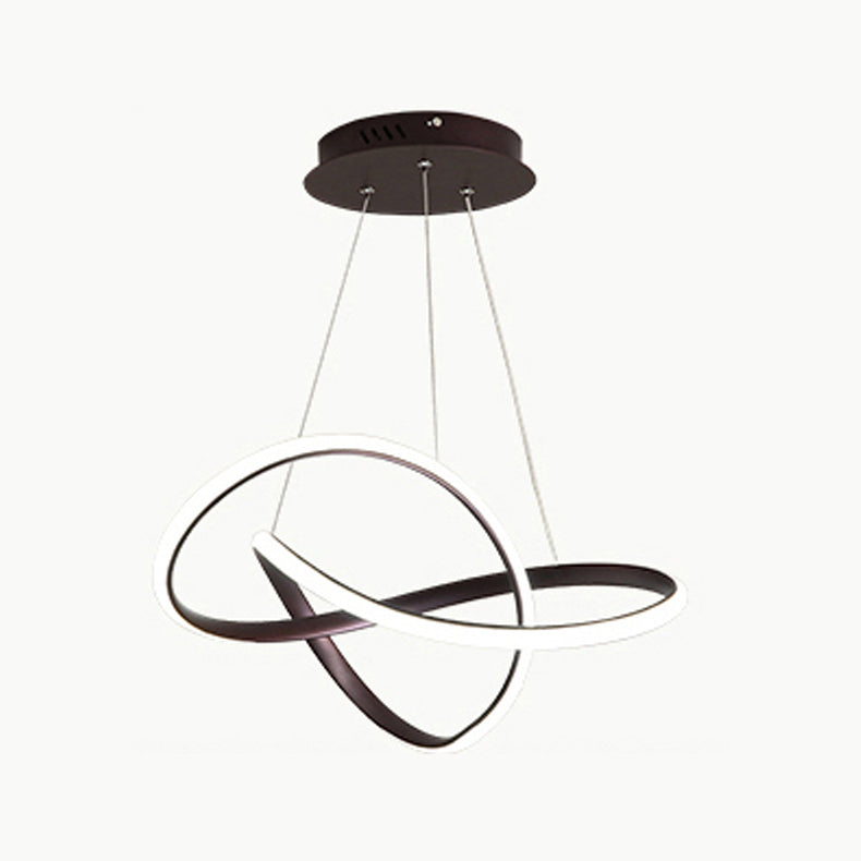 Twist Pendant Lighting Fixture Minimalist Style LED Metal Hanging Light Kit