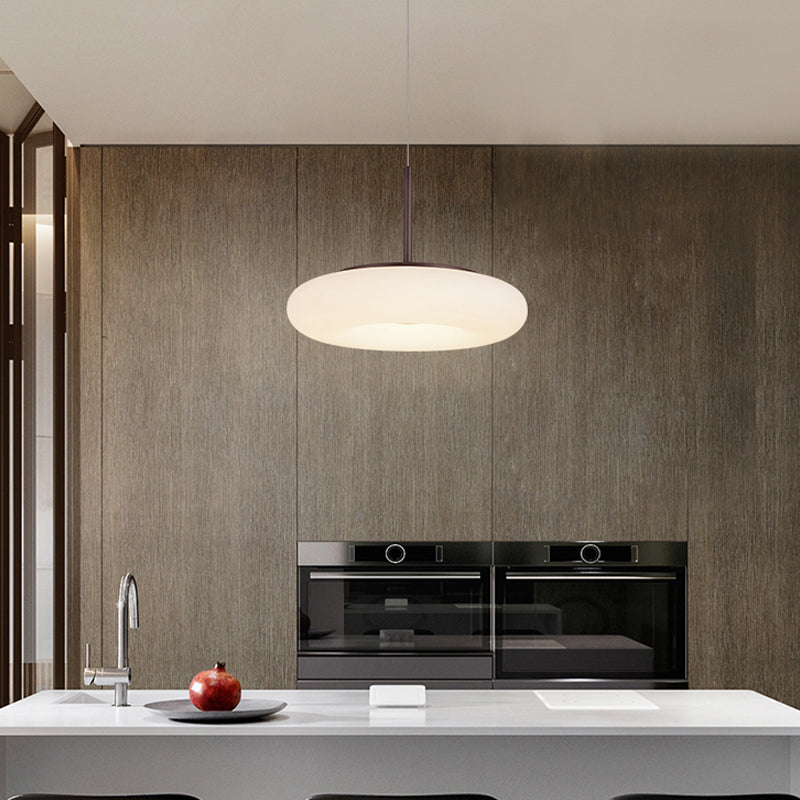Salle de salle à manger circulaire LED PENDANT MÉTALLAL MINMINATION ÉCLAIR