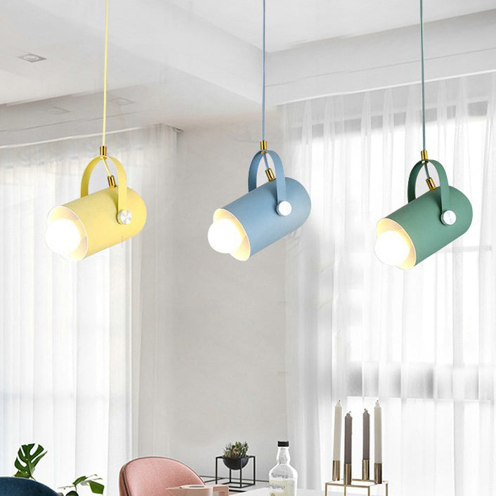 Modern Macron Pendant Light Metal 1 Head Pendant Lighting for Study Room Bedroom