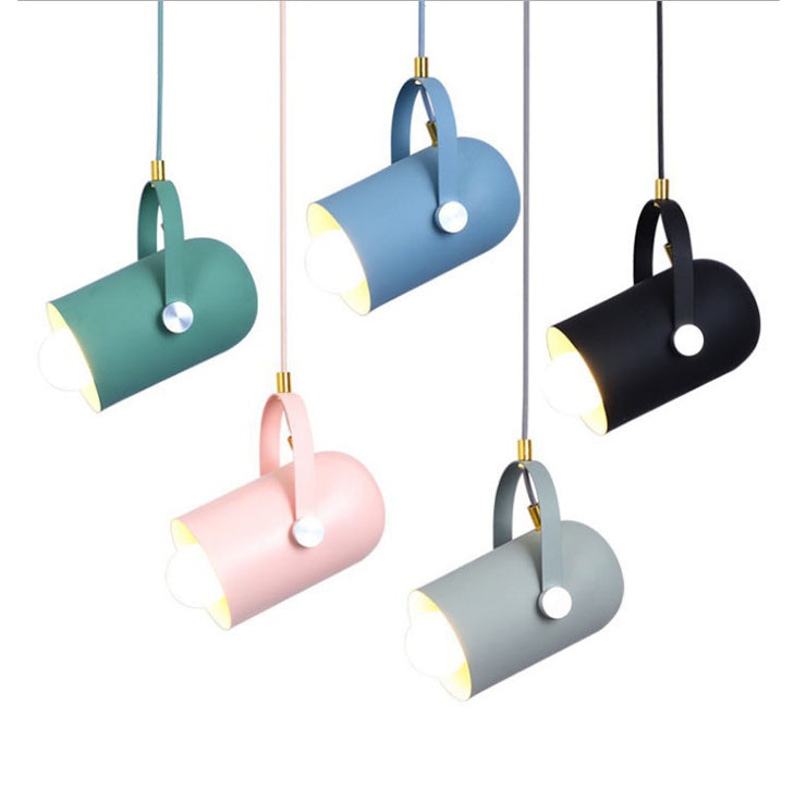 Modern Macron Pendant Light Metal 1 Head Pendant Lighting for Study Room Bedroom