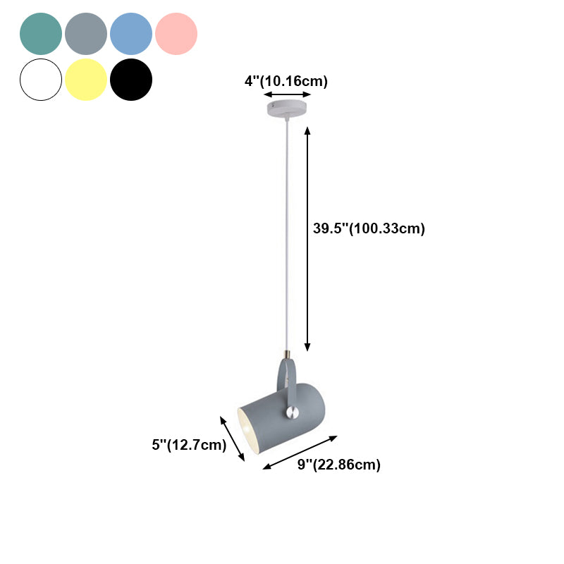 Modern Macron Pendant Light Metal 1 Head Pendant Lighting for Study Room Bedroom