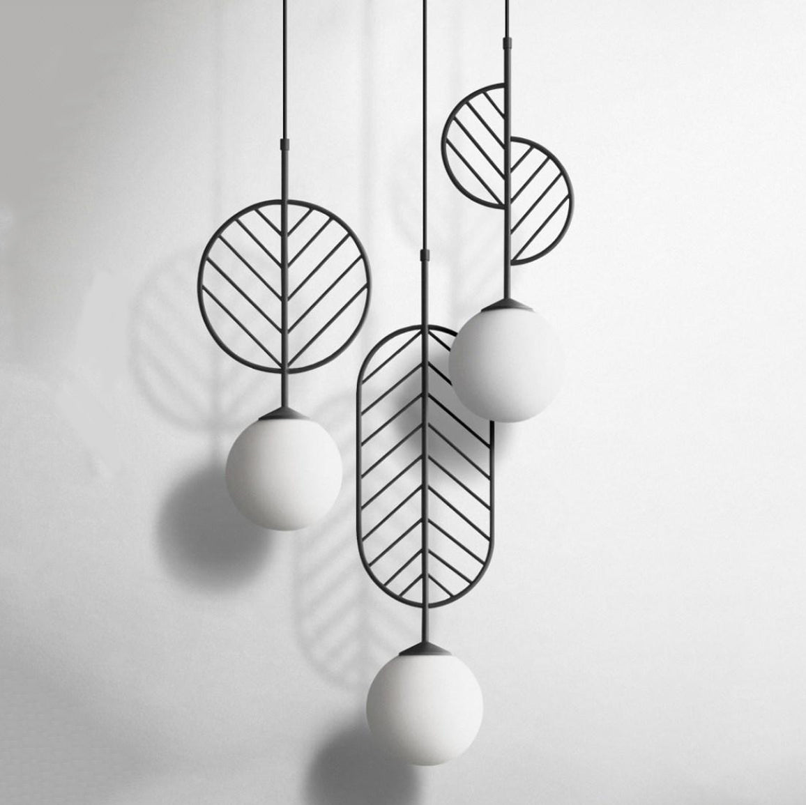 Multicolored Leaf Pendant Lighting Macaron 1 Head White Glass Suspension Light for Cafe