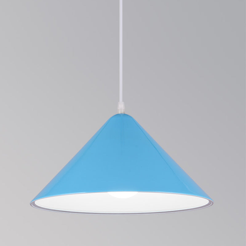 1-Licht-Speisesaal Anhänger Makkaron mehrfarbiger Hanglicht mit konischem Metallschatten
