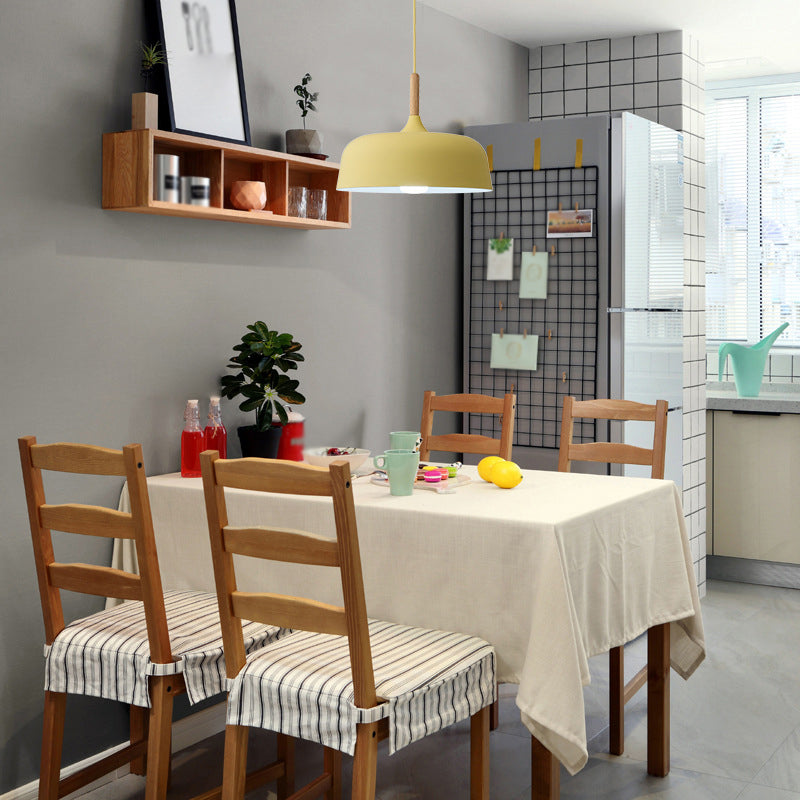 Pumpkin Pendant Light Aymator Macaron Style Snack Bar Dining Room Hanging Light