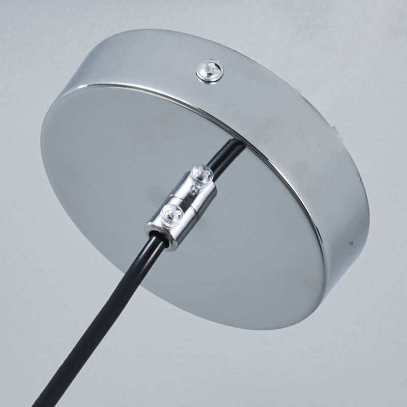 Éclairage de pendentif en verre transparent lampe à suspension à 1 lumière minimaliste pour chambre à coucher