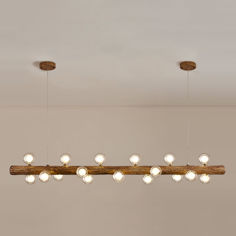Simple Chandelier Multi Head Pendant Lighting Fixtures with Glass Shade for Dining-table
