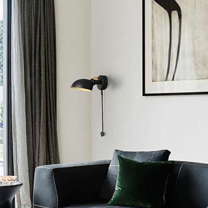 Luz de metal nórdica luz de pared de macarrón de luz simple con interruptor para dormitorio