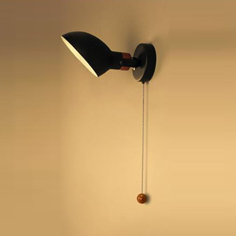 Luz de metal nórdica luz de pared de macarrón de luz simple con interruptor para dormitorio