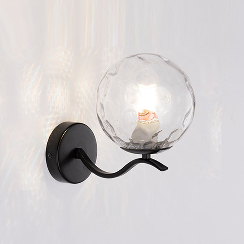 Modern de vidrio de vidrio Luz de pared Globe Globe 8.5 "Alto pared de pared para sala de estar