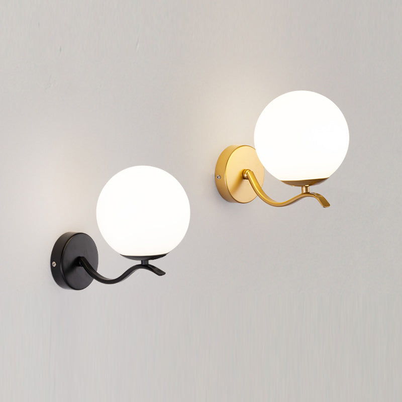 Modern de vidrio de vidrio Luz de pared Globe Globe 8.5 "Alto pared de pared para sala de estar