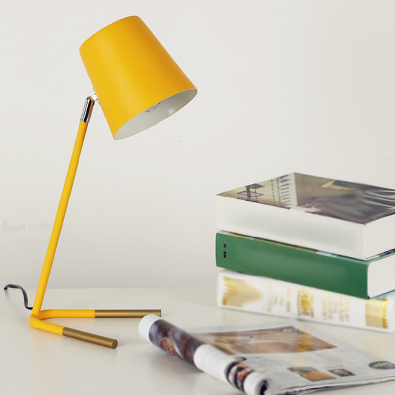 Metal Table Lamps 1 Light Contemporary Desk Lamps for Study Room
