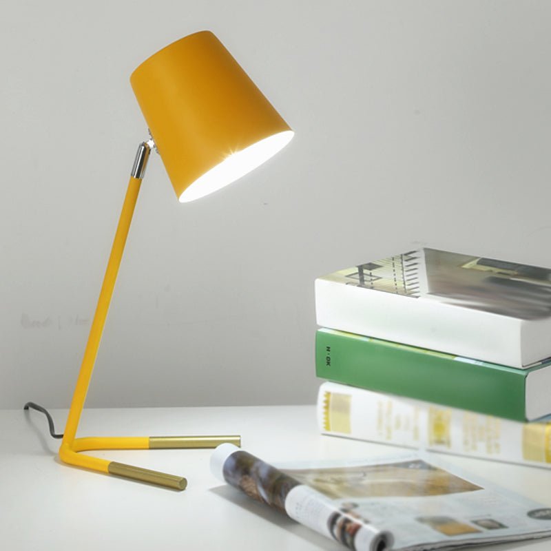 Metal Table Lamps 1 Light Contemporary Desk Lamps for Study Room