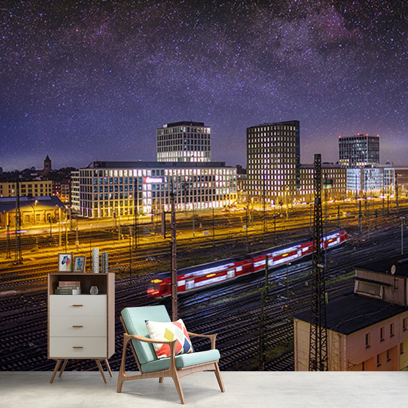 Modern Style Wall Mural Wallpaper Traffic Sitting Room Wall Mural