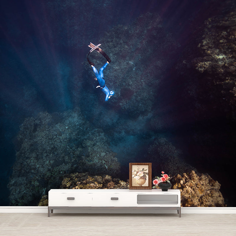 Photography Stain Resistant Wall Mural Wallpaper Seabed Sitting Room Wall Mural