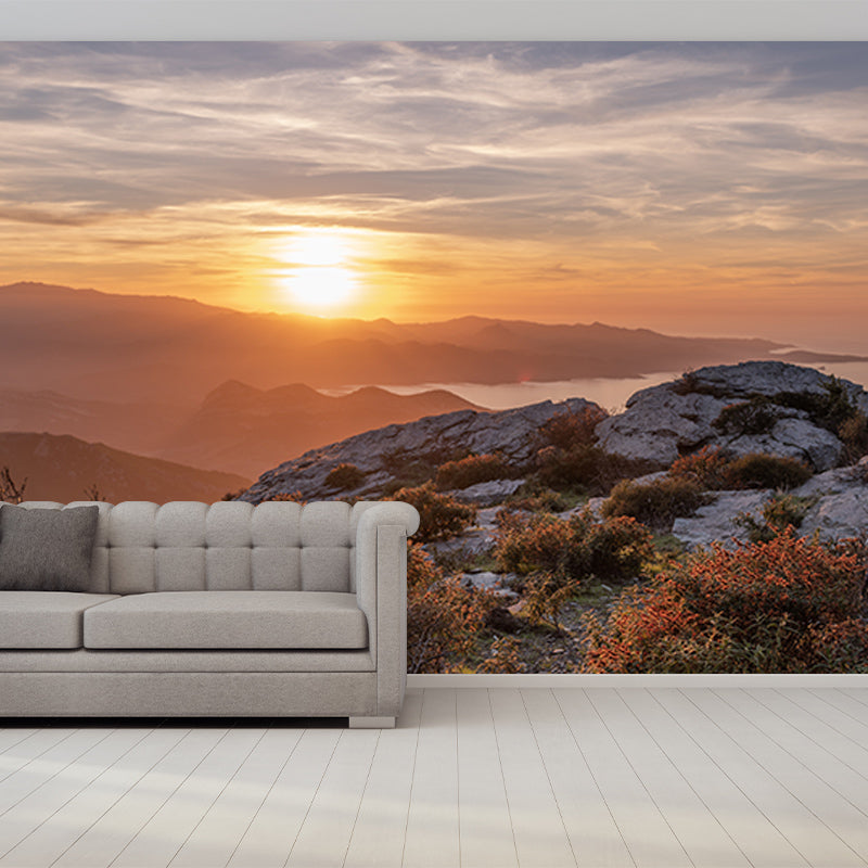 Modern Style Wall Mural Wallpaper Mountains Sitting Room Wall Mural