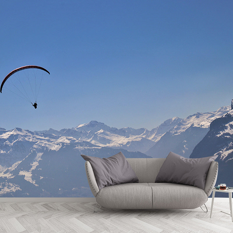 Environment Friendly Resistant Mural Wallpaper Mountains Sleeping Room Wall Mural