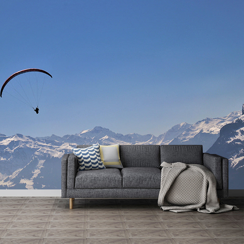 Environment Friendly Resistant Mural Wallpaper Mountains Sleeping Room Wall Mural