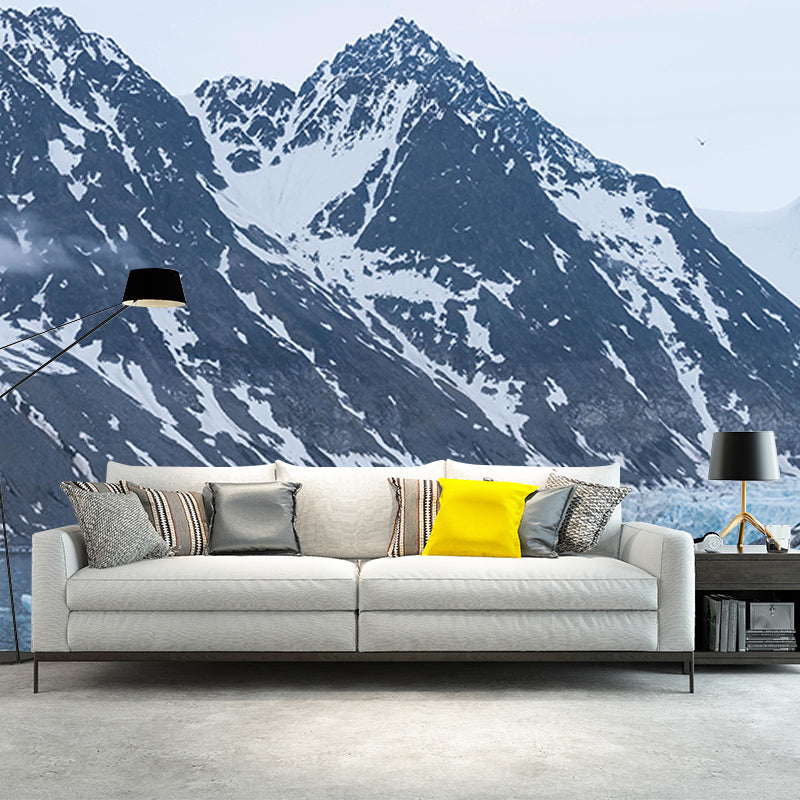 Environment Friendly Resistant Mural Wallpaper Mountains Sleeping Room Wall Mural