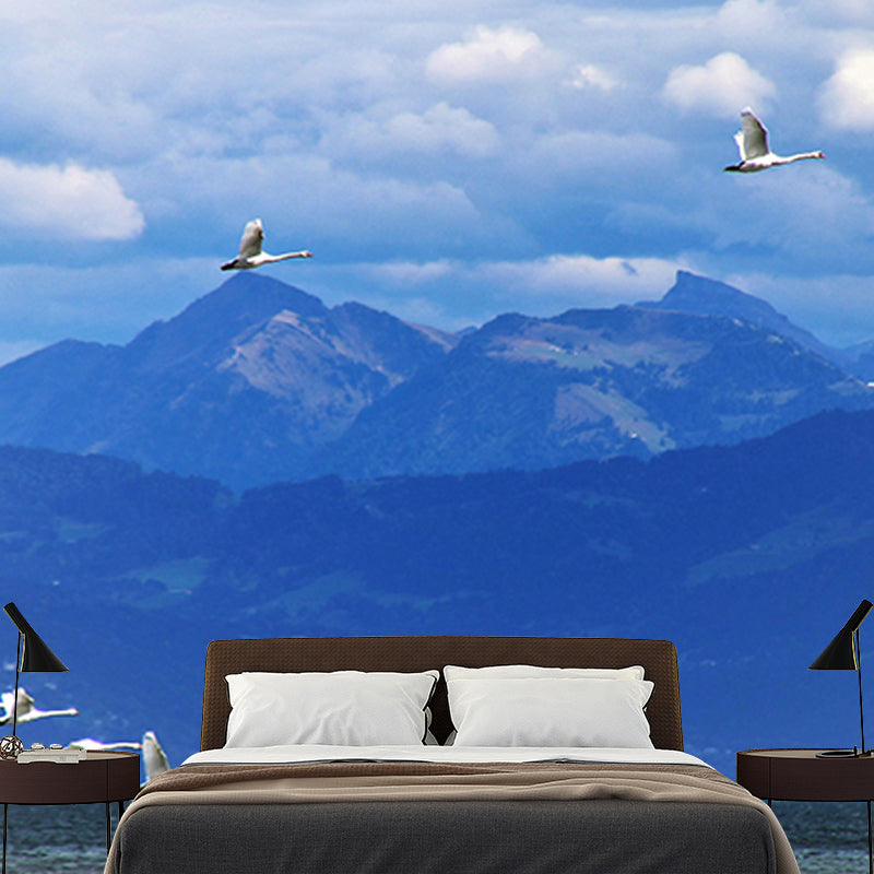 Mountains Photography Mural Wallpaper Environment Friendly Living Room Wall Mural