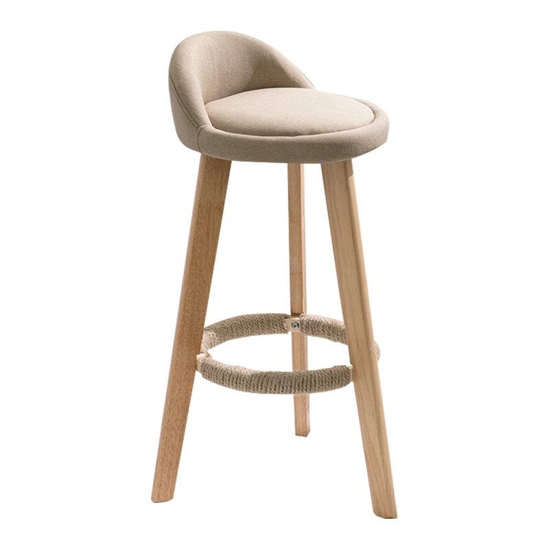 Moderner Thekenhocker ohne Armlehnen, Holz-Haushalts-Barhocker mit Holzsitz