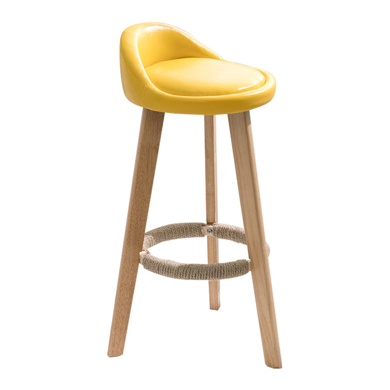 Moderner Thekenhocker ohne Armlehnen, Holz-Haushalts-Barhocker mit Holzsitz