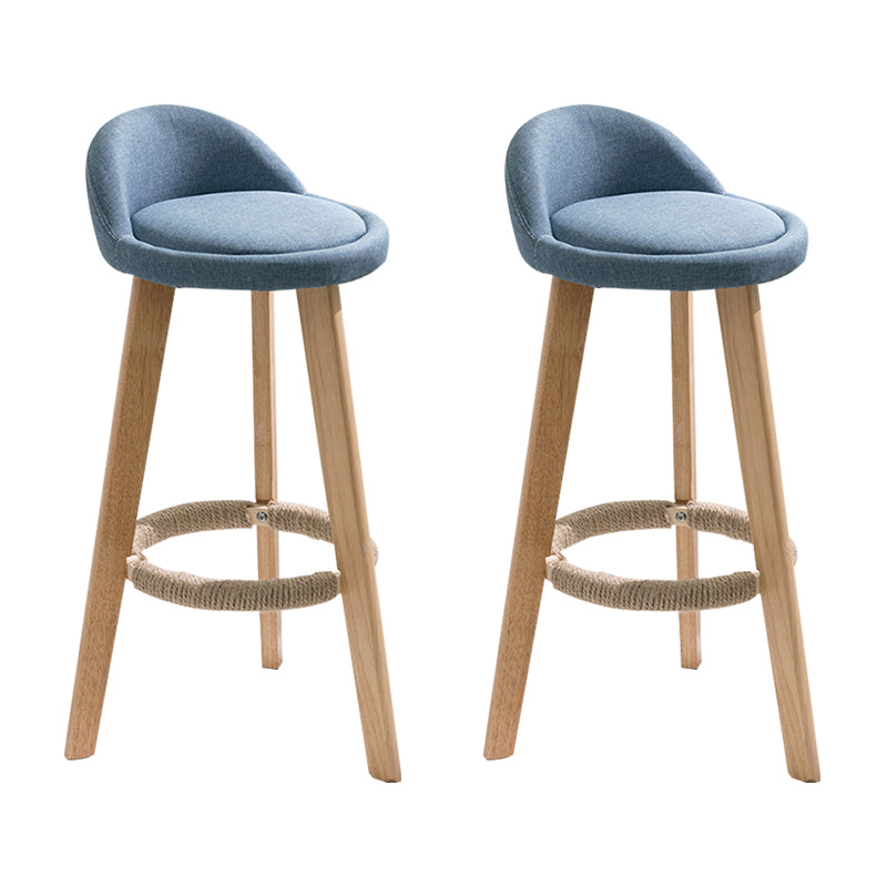 Moderner Thekenhocker ohne Armlehnen, Holz-Haushalts-Barhocker mit Holzsitz