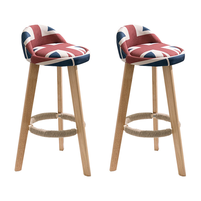 Moderner Thekenhocker ohne Armlehnen, Holz-Haushalts-Barhocker mit Holzsitz