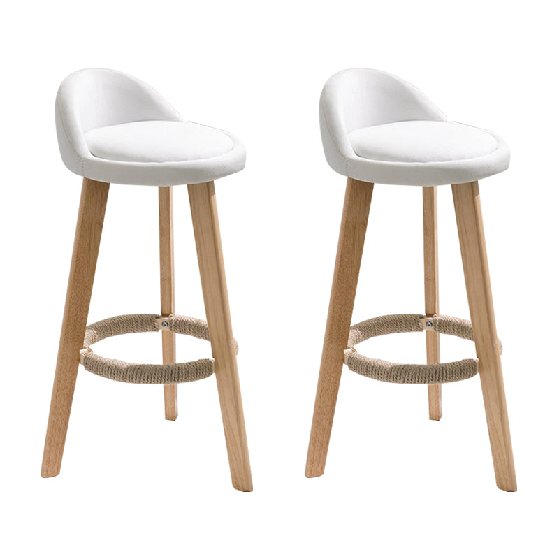 Moderner Thekenhocker ohne Armlehnen, Holz-Haushalts-Barhocker mit Holzsitz