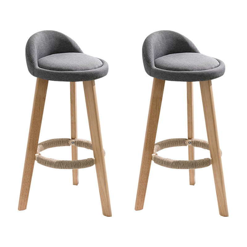 Moderner Thekenhocker ohne Armlehnen, Holz-Haushalts-Barhocker mit Holzsitz