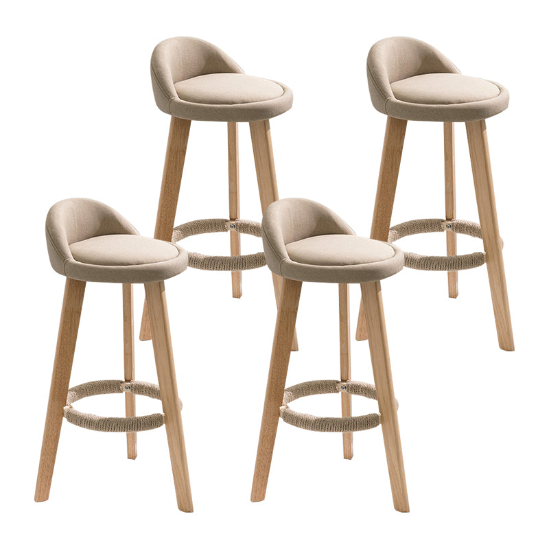 Moderner Thekenhocker ohne Armlehnen, Holz-Haushalts-Barhocker mit Holzsitz
