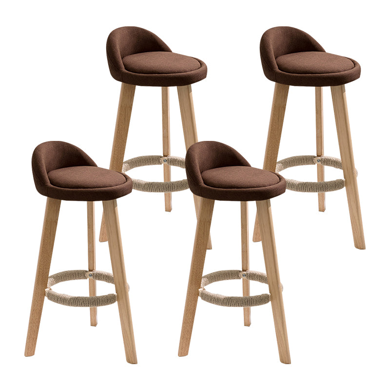 Moderner Thekenhocker ohne Armlehnen, Holz-Haushalts-Barhocker mit Holzsitz