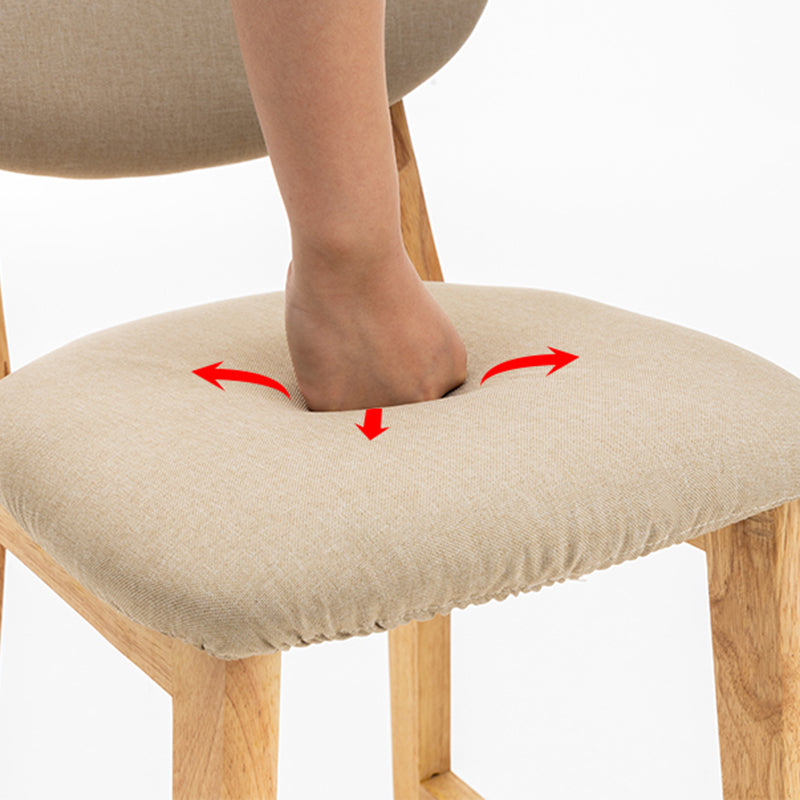 Modern Armless Backrest Counter Stool Wood Living Room Bar Stool with Cushion