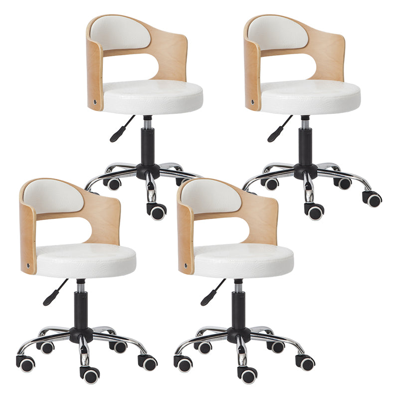 Modern Adjustable Rotatable Stool Steel Household Bar Stool with Cushion and Pulley